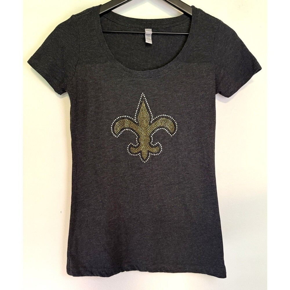 New Orleans Saints Small T-Shirt NFL Game Day Fleur De Lis Bling